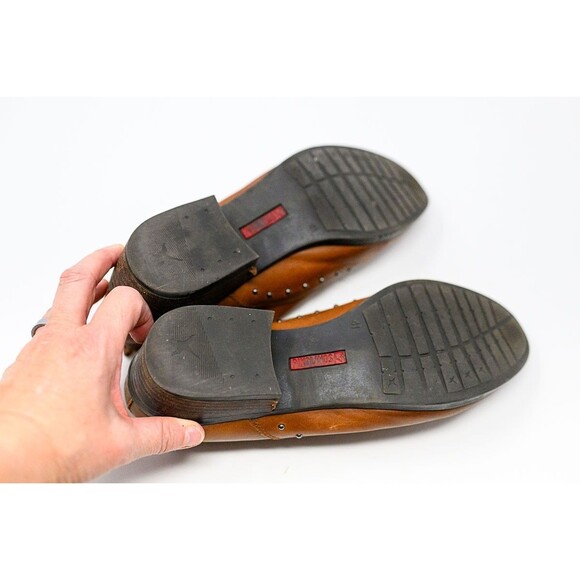 Pikolino's womens ankle bootie boots shoes 41 9.5/10 brown studs - Picture 12 of 13